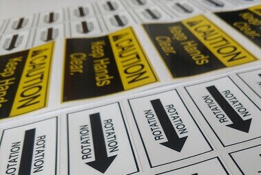  custom industrial decals labels logos and stickers