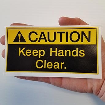 Example of Caution Decals