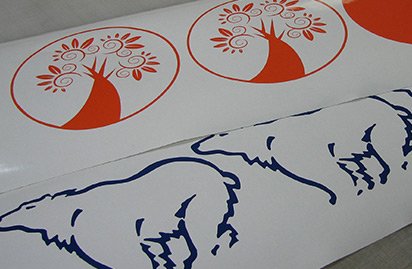 Custom graphics cut vinyl decal
