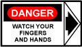 Custom vinyl danger decals
