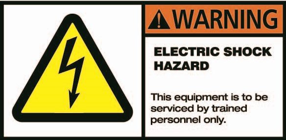 Electric shock hazard warning