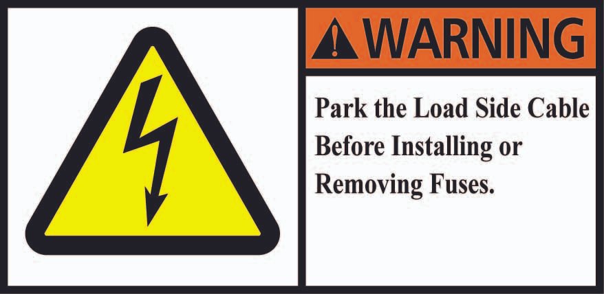 Instructional warning decal