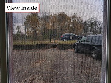 perforated window vinyl decal inside view