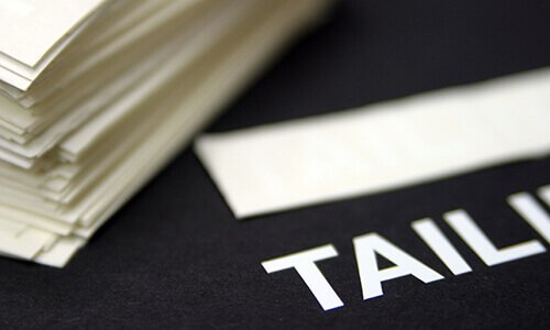 Vinyl lettering close up