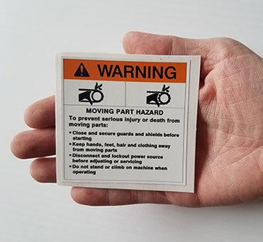 Example of Caution Decals