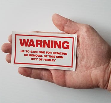 Example of Caution Decals